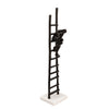 Sagebrook Home 12859-03 Black Ladder Sculpture, Person Sitting