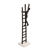 Sagebrook Home 12859-04 6" Black Ladder Sculpture, Person Climbing