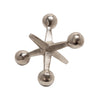 Sagebrook Home Silver Metal Jacks Decor, 5"