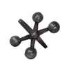 Sagebrook Home Gun Metal Jacks Decor, 5"