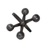 Sagebrook Home Gun Metal Jacks Decor, 5"