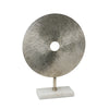 Sagebrook Home Silver Metal Disk On Stand 18``