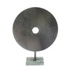 Sagebrook Home Aluminum Black Disk On Green Base, 21``
