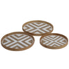 Sagebrook Home 18050 Bamboo, Set of 3 14/16/18" Tampah Wall Deco with Beads, N