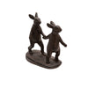 Sagebrook Home 13004-02 7.5" Brown Resin Bunnies Holding Hands