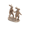 Sagebrook Home 13004-04 8" Polyresin Bunnies Holding Hands, Copper