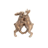 Sagebrook Home 13004-06 7" Polyresin Bunnies Dancing, Copper