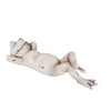 Sagebrook Home Antique White Lounging Frog, On Back