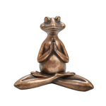 Sagebrook Home 13024-01 15" Copper Yoga Frog, Prayer Hands