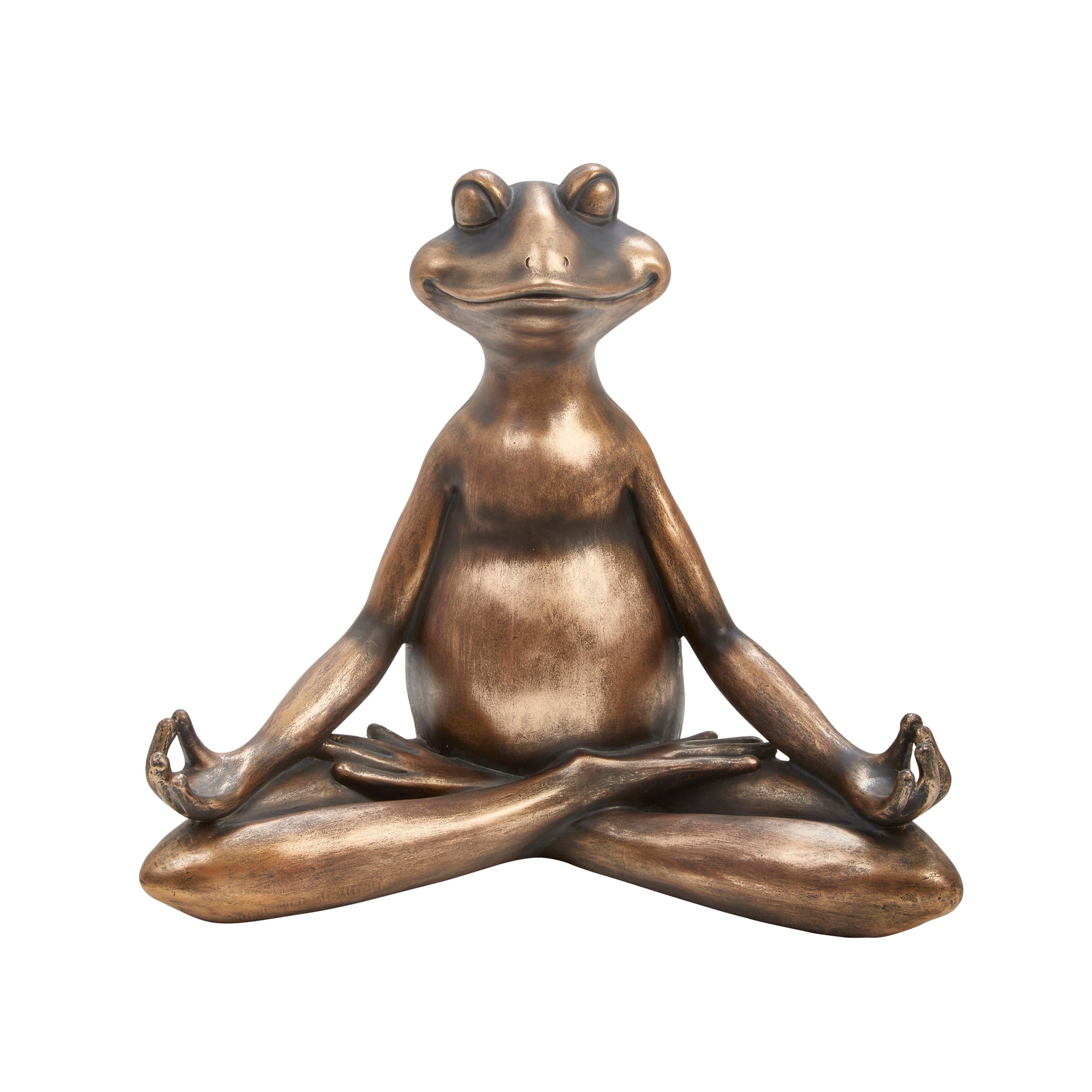 Relaxed Yoga Frog Garden Sculpture