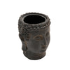 Sagebrook Home Resin 9" Buddha Flower Pot, Black