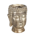 Sagebrook Home 13029-15 9" Resin Buddha Head Planter, Gold