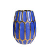 Sagebrook Home Ceramic 10`` Decorative Vase Navy/Gold