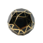 Sagebrook Home 13035-16 6" Ceramic Orb Black/Gold
