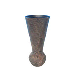 Sagebrook Home Brown Cross Hatched Vase 15.25``