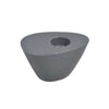 Sagebrook Home Charcoal Wedge Candle Holder 4.5``