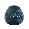 Sagebrook Home Teal Oil Burner Candle Holder, 4"