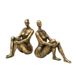 Sagebrook Home Set of 2 Bronze Lady Bookends