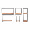 Sagebrook Home Ec, Set of 5 Wood/Metal Wall Shelves