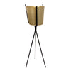 Sagebrook Home Gold Metal Planter, Black Tripod 31.5``