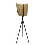 Sagebrook Home Gold Metal Planter, Black Tripod 31.5``