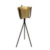 Sagebrook Home Gold Metal Planter, Black Tripod 23.75``