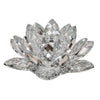 Sagebrook Home 13211-01 8.25" Silver Crystal Lotus Candle Holder