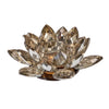 Sagebrook Home Amber Crystal Lotus Votive Holder 6"