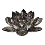 Sagebrook Home Black Crystal Lotus Votive Holder 8.25"