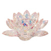Sagebrook Home Blush Crystal Lotus Votive Holder 8.25"