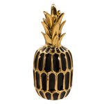 Sagebrook Home Black/Gold Ceramic Pineapple 13``