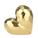 Sagebrook Home Gold Ceramic Heart 7.75"