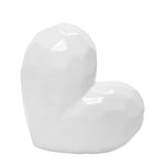 Sagebrook Home White Ceramic Heart, 8"