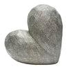 Sagebrook Home 13216-09 11" Scratched Heart Ceramic Sculpture, Silver