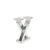 Sagebrook Home Mirrored 2 Pillar X Candle Holder