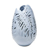 Sagebrook Home Light Blue Pierced Leaf Vase 17.5``