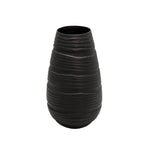 Sagebrook Home Matte Black Wave Vase 22.25``