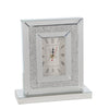 Sagebrook Home 13257-06 12" Mirrored Glittered Table Clock With Base