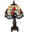 Meyda Lighting 132663 12"H Roseborder Mini Table Lamp