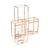 Sagebrook Home Rose Gold Cubes 4 Candle Holder