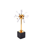 Sagebrook Home Gold/Crystal Spike Flower 13.5``