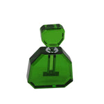 Sagebrook Home Green Crystal Perfume Bottle,Wide