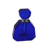 Sagebrook Home 13298-07 4.5" Blue Crystal Perfume Bottle, Wide