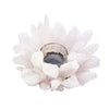 Sagebrook Home White Stone Flower Candle Holder
