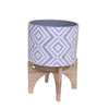 Sagebrook Home White/Gray Planter On Stand 14.5``