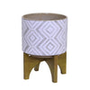 Sagebrook Home Ec, White/Gray Planter On Stand10.25``