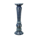 Sagebrook Home Blue Glazed Candle Holder 17.75``