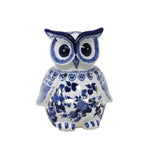 Sagebrook Home 13458-02 8" White/Blue Ceramic Owl