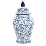 Sagebrook Home 13465-01 18" White/Blue Temple Jar