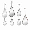 Sagebrook Home Set of 4 Silver Teardrop Mirrors